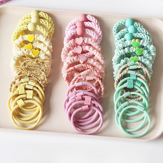 Fresh Large Intestine Hair Tie - 2024 New Premium Hair Loop, Elastic Band for High Ponytails（Five-Piece）