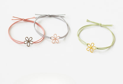 Fresh and Elegant Hair Ties for Women - Korean Trendy Hollow Flower Minimalist Hair Loops and Ponytail Elastic Bands
