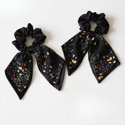 Bow and Flower Hair Tie, 2024 New High-end Hair Loop, High Elasticity Durable Elastic for Hairstyles