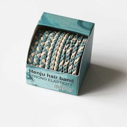 10-piece Boxed Dark-toned Hair Ties, 2024 New Stylish Hair Loops, Simple Small Elastics for Women's Hairstyles