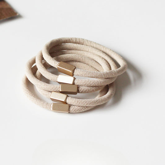 Set Of Five Hair Ties, Trendy And Durable For Women To Tie Hair