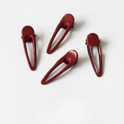 Red Hair Clip, New Sweet Side Bangs and Forehead Clip, Duckbill Hairpin for Short Hair