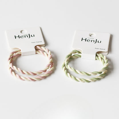 Cream Hair Tie Women Simple Elegant Ponytail Band New Hair Elastic