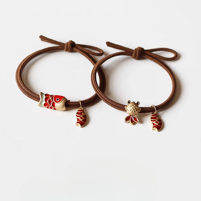 Leaping Dragon Gate Hair Tie - 2024 New Trendy Student Hair Band, Lucky Elastic for Women's Hair Ties