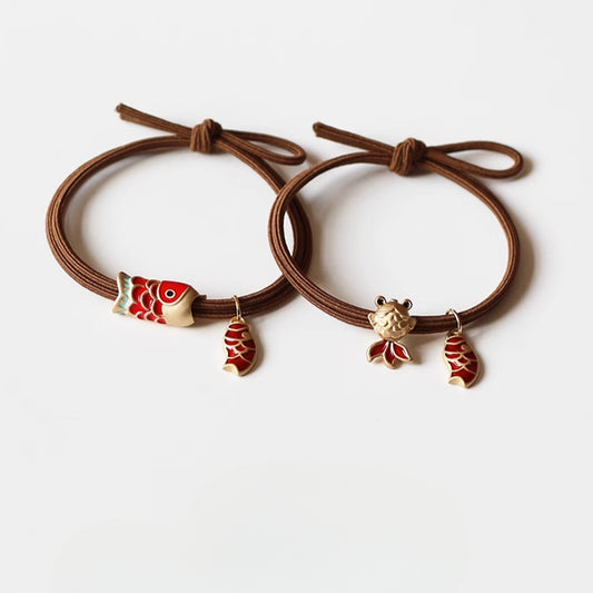 Leaping Dragon Gate Hair Tie - 2024 New Trendy Student Hair Band, Lucky Elastic for Women's Hair Ties
