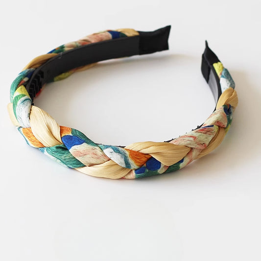 Colorful Twist Headband Stylish Hair Accessory High-End Design For Women Perfect For Makeup Or Daily Use
