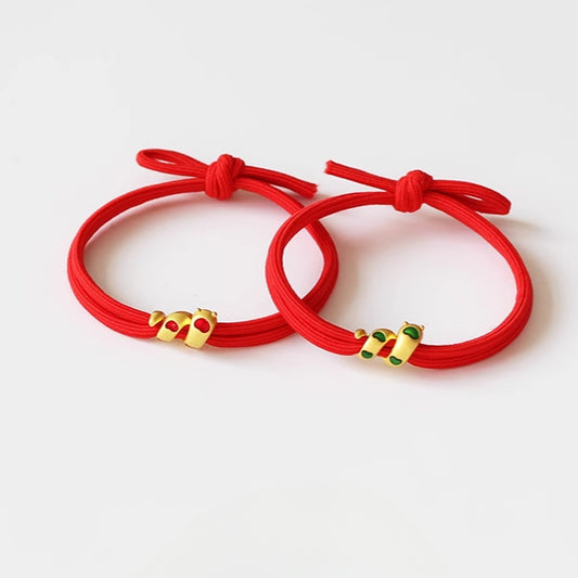 Zodiac Year Snake Hair Tie - New Red Elastic Band for Women's Bun Hairstyles, High Elasticity Festive Hair Accessory