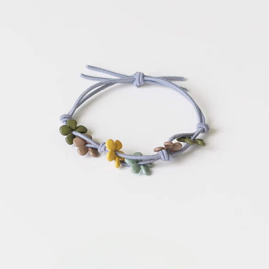 Kawano Field Small Flower Hair Rope Women's 2024 New Head Rope Tie Ponytail Hair Ring, Rubber Band Tie Hair Ring