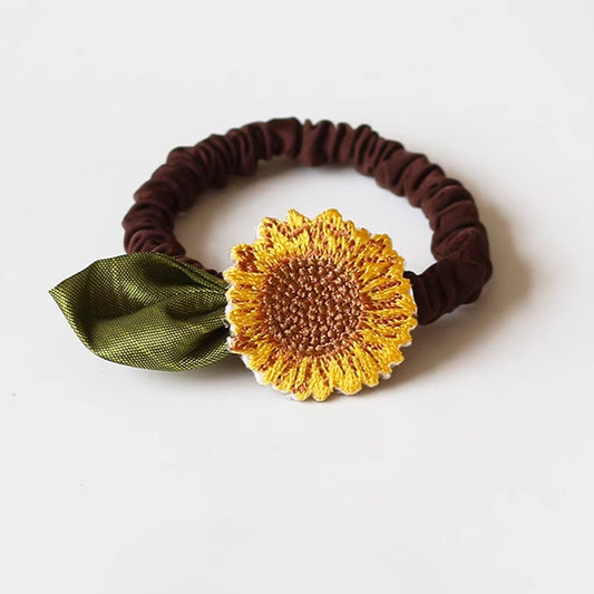 Sunflower Hair Tie - 2023 New Trendy Ins Premium Elegant Hair Band and Elastic for Women's Hair Accessories