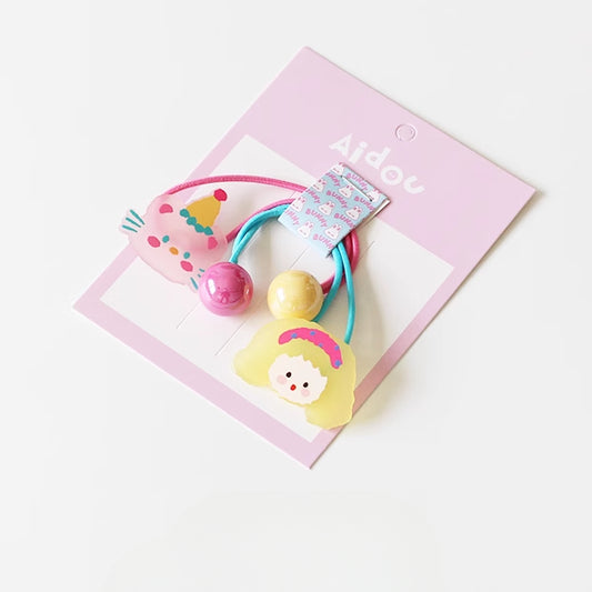 Cute Animal Hair Ties - 2024 New Cartoon Hair Bands, High Elasticity Durable Elastic Bands for Tying Hair