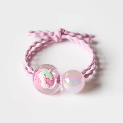 Crystal Fruit Hair Tie, 2024 New High-end Stylish Hair Accessory, Cute Elastic for Women's Hairstyles