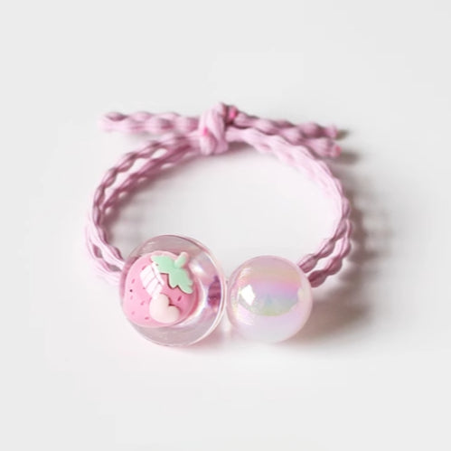 Crystal Fruit Hair Tie, 2024 New High-end Stylish Hair Accessory, Cute Elastic for Women's Hairstyles