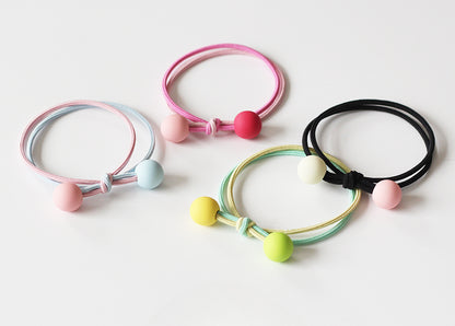 Dual-Tone Pearl Hair Tie, Cute And Durable Elastic Hair Accessory.