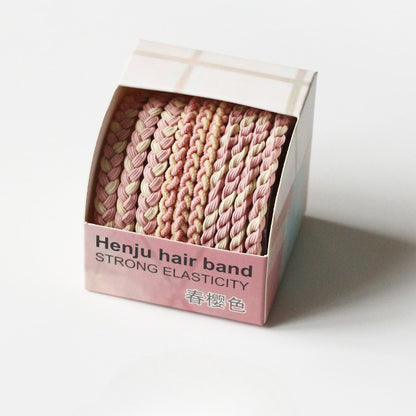10-piece Boxed Dark-toned Hair Ties, 2024 New Stylish Hair Loops, Simple Small Elastics for Women's Hairstyles