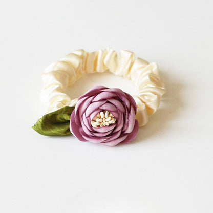 Rose Hair Tie, 2024 New High-end Stylish Hair Loop,Graceful Elastic for Women's Hairstyles