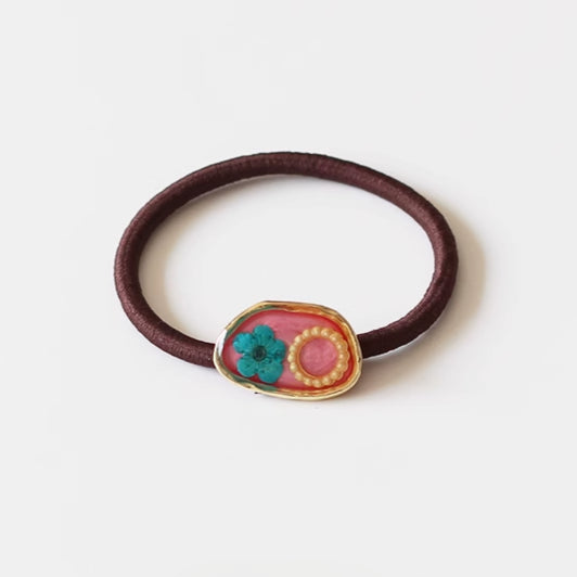 Amber Flower Hair Ties, High-Elasticity And Durable For Women To Tie Hair