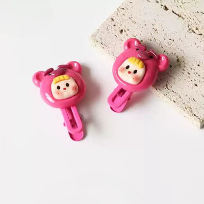 Smiling Girl Hair Clips - 2024 New Cute Bang Clips, Exquisite Side Clips and Hairpins for Forehair