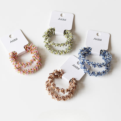 Openwork Knit Hair Ties, Durable And Stylish For Women To Style Hair