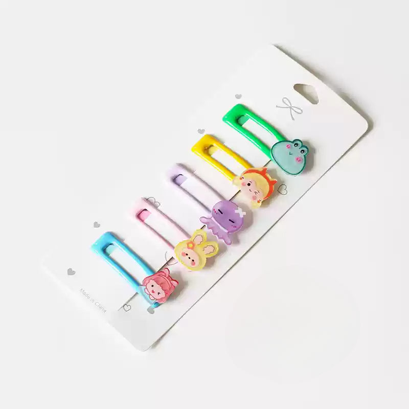5-Piece Hair Clip Set - Cute Bang Clips, Forehead Hairpins, Sweet Girly Side Hair Clips and Accessories