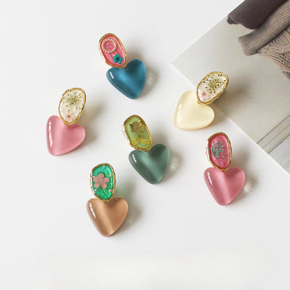 Jelly Color Heart Hair Clips for Women - 2024 New Premium Bang Clips, Forehair Clips and Duckbill Clips