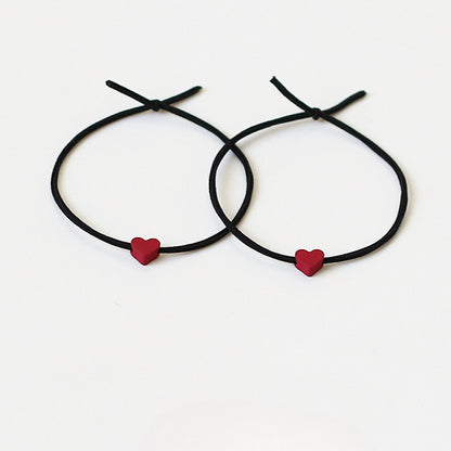 Heart Hair Ties For Couples, Two-In-One And Stylish For Women And Men To Tie Hair