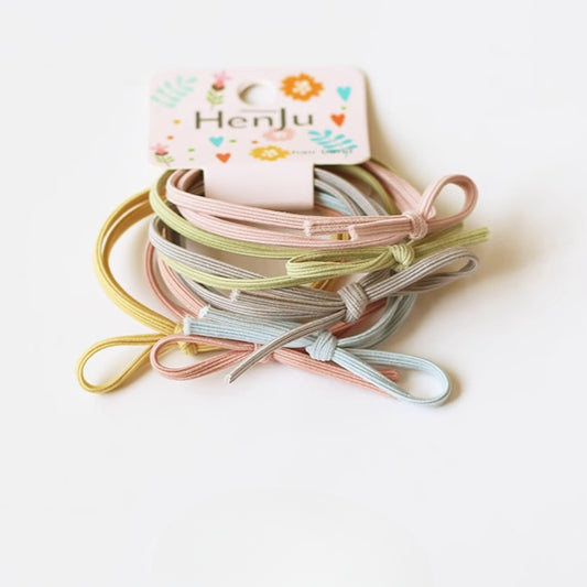 Simple Bow Hair Ties, Sweet And Basic For Girls To Tie Hair Six-Piece Set