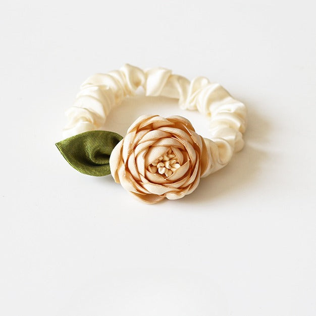 Rose Hair Tie, 2024 New High-end Stylish Hair Loop,Graceful Elastic for Women's Hairstyles