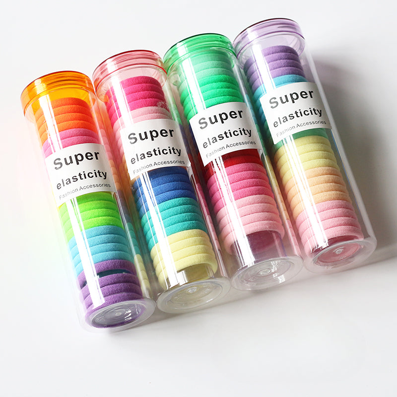 Jarred Seamless Hair Ties for Women - Trendy Ins Elastic Bands, High Elasticity Basic Hair Ties