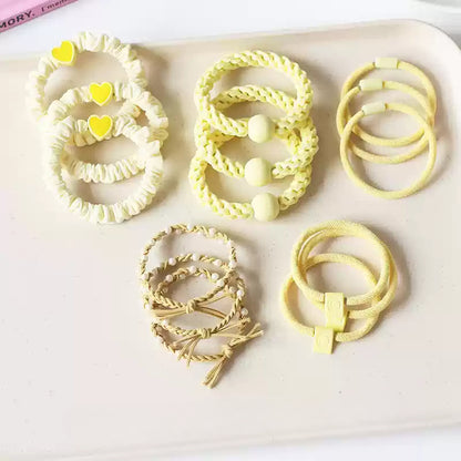 Fresh Large Intestine Hair Tie - 2024 New Premium Hair Loop, Elastic Band for High Ponytails（Five-Piece）
