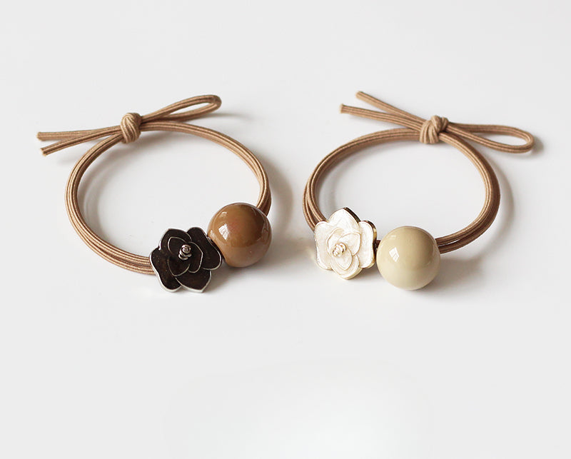 Camellia Hair Tie, High-end Hair Loop for Women, Elastic for Hairstyles
