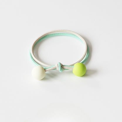 Dual-Tone Pearl Hair Tie, Cute And Durable Elastic Hair Accessory.