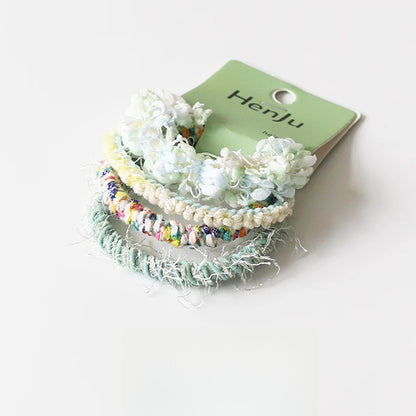 Knitted Hemp Hair Tie for Women, 2024 New High-end Hair Elastic, Durable High-stretch Hair Loop for Tying Hair