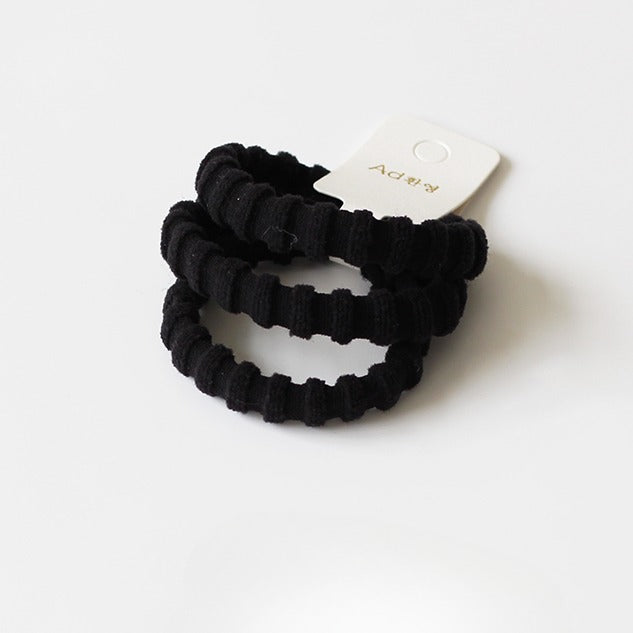 3-Piece Thick High Elasticity Jacquard Towel Loop - Seamless Durable Hair Ties, Elastic Bands, and Simple Hair Holders