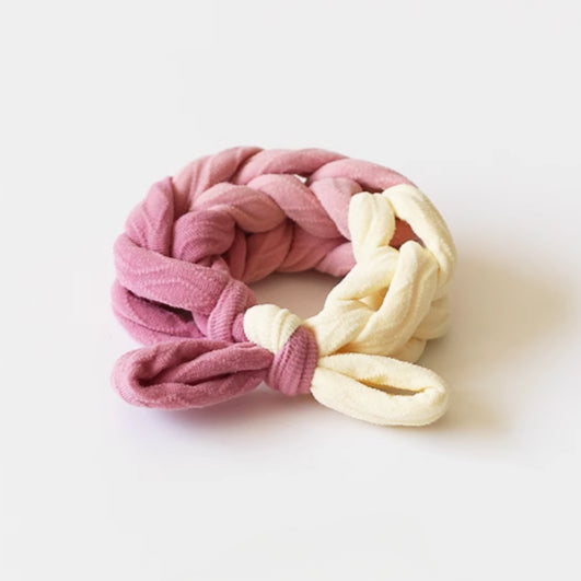 Sweet Dual-Tone Hair Tie - 2024 New Premium Hair Accessory, High Elasticity Durable Elastic Band for Bun Hairstyles