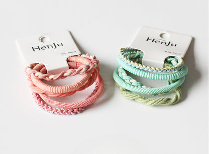 Set Of Five High-Elasticity Hair Ties, Durable And Stylish For Tying Hair
