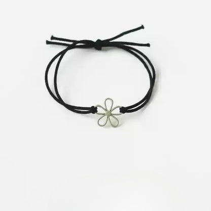 Fresh and Elegant Hair Ties for Women - Korean Trendy Hollow Flower Minimalist Hair Loops and Ponytail Elastic Bands