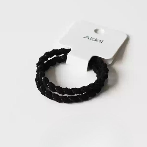 Fresh and Simple Hair Ties - Elastic Bands for Women's Ponytails, Trendy 2024 New Hair Loops and Accessories( Two-Piece Set)