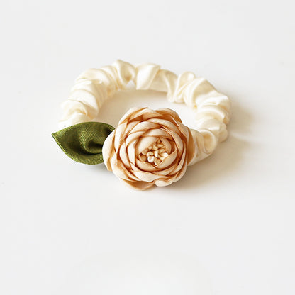 Rose Hair Tie, 2024 New High-end Stylish Hair Loop,Graceful Elastic for Women's Hairstyles