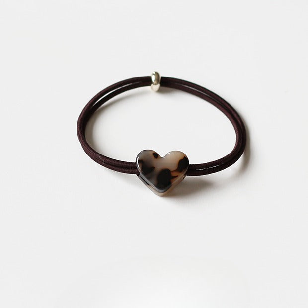 Heart Hair Tie for Women - Simple New Design Elastic Band,Elegant Hair Ties and Small Elastic Hair Loop