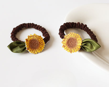 Sunflower Hair Tie - 2023 New Trendy Ins Premium Elegant Hair Band and Elastic for Women's Hair Accessories