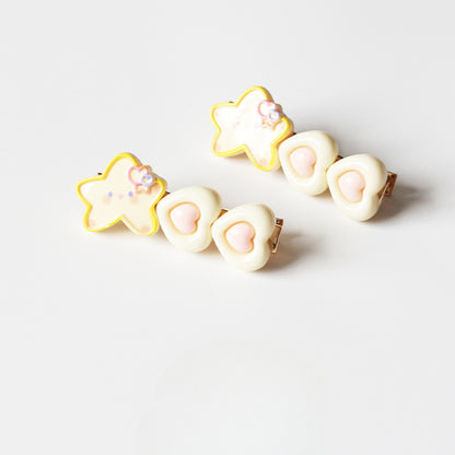 Yellow Star Hair Tie, Cute Trendy Elastic, High Elasticity Durable Hair Loop for Ponytails and Updos