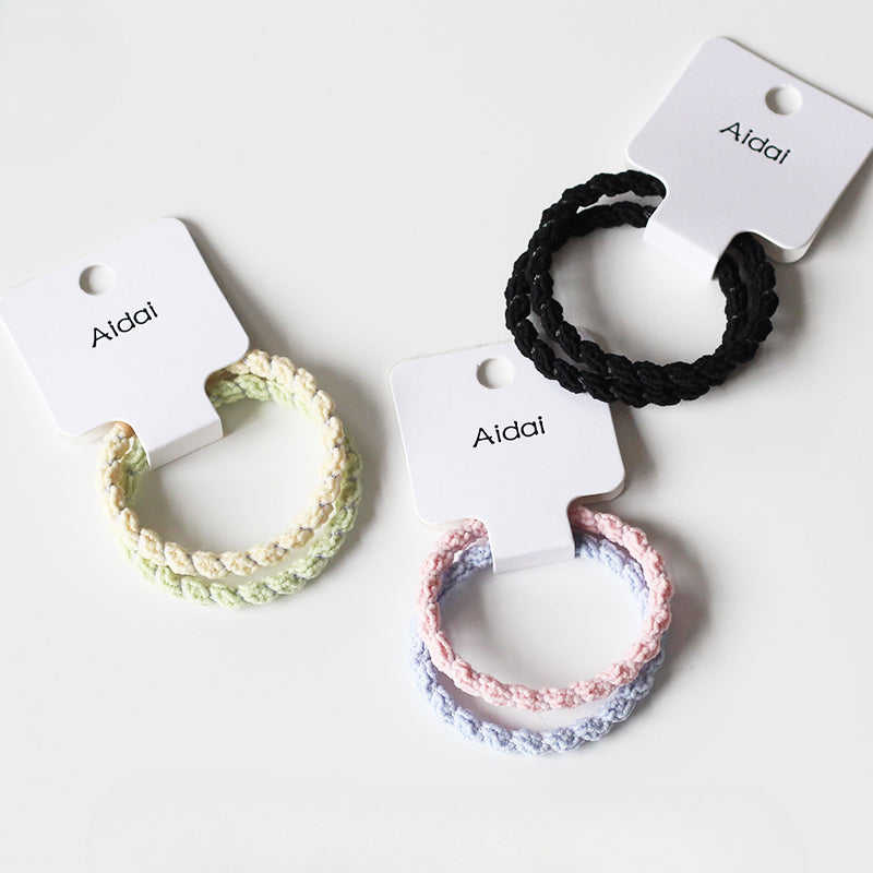 Fresh and Simple Hair Ties - Elastic Bands for Women's Ponytails, Trendy 2024 New Hair Loops and Accessories( Two-Piece Set)