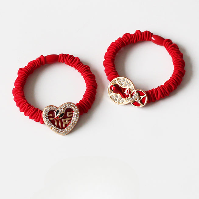 Snake And Heart Hair Ties, High-Elasticity And Durable For Women To Tie Hair