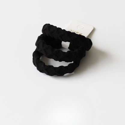 3-Piece Thick High Elasticity Jacquard Towel Loop - Seamless Durable Hair Ties, Elastic Bands, and Simple Hair Holders