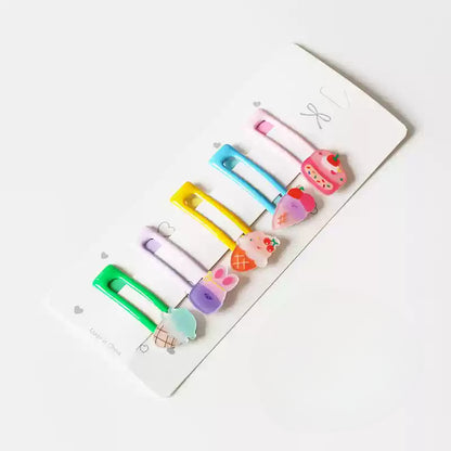 5-Piece Hair Clip Set - Cute Bang Clips, Forehead Hairpins, Sweet Girly Side Hair Clips and Accessories