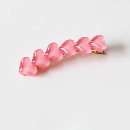 Crystal Heart Hair Clip New Cute Bangs Clip Women Side Hair Accessory