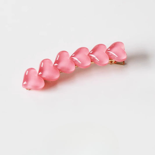 Crystal Heart Hair Clip New Cute Bangs Clip Women Side Hair Accessory