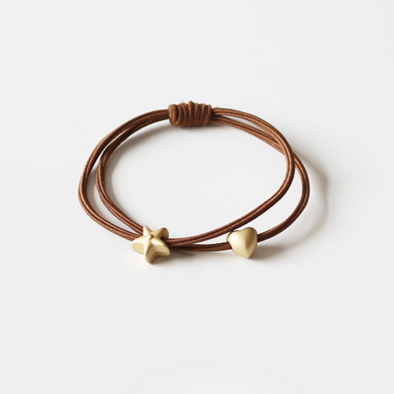 Simple Double-Layer Hair Ties, High-Elasticity And Durable For Women To Tie Hair