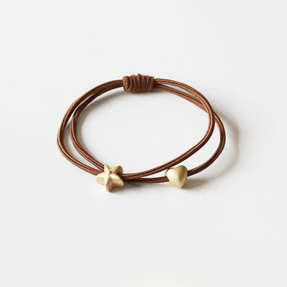 Simple Double-Layer Hair Ties, High-Elasticity And Durable For Women To Tie Hair