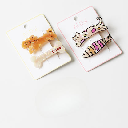 Kitten Bang Hair Clips - Cute Side Clips for Women, New Hairpins and Duckbill Clips